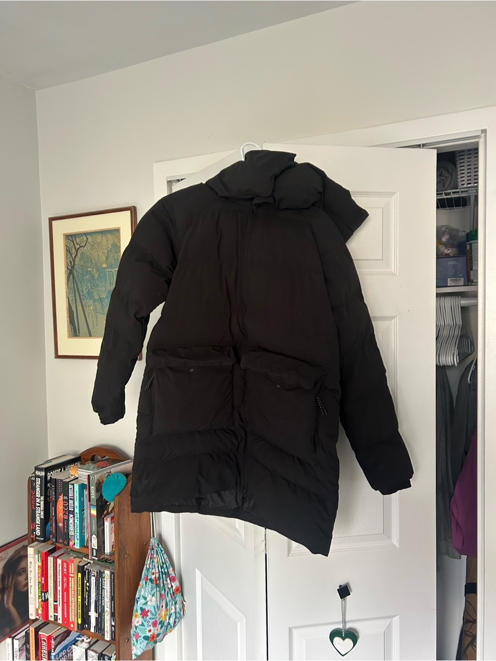 Helly Hansen Black Puffer Jacket with Hood